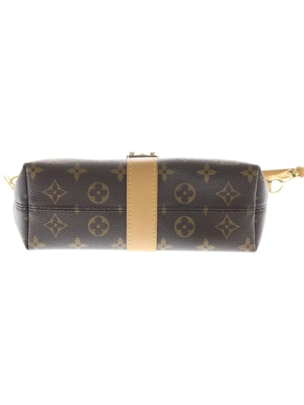 Louis Vuitton Monogram Pochette Mia Leather Shoulder Bag Brown